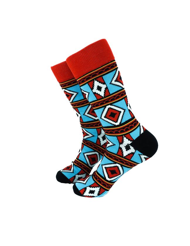 Tribal Pattern Red Blue