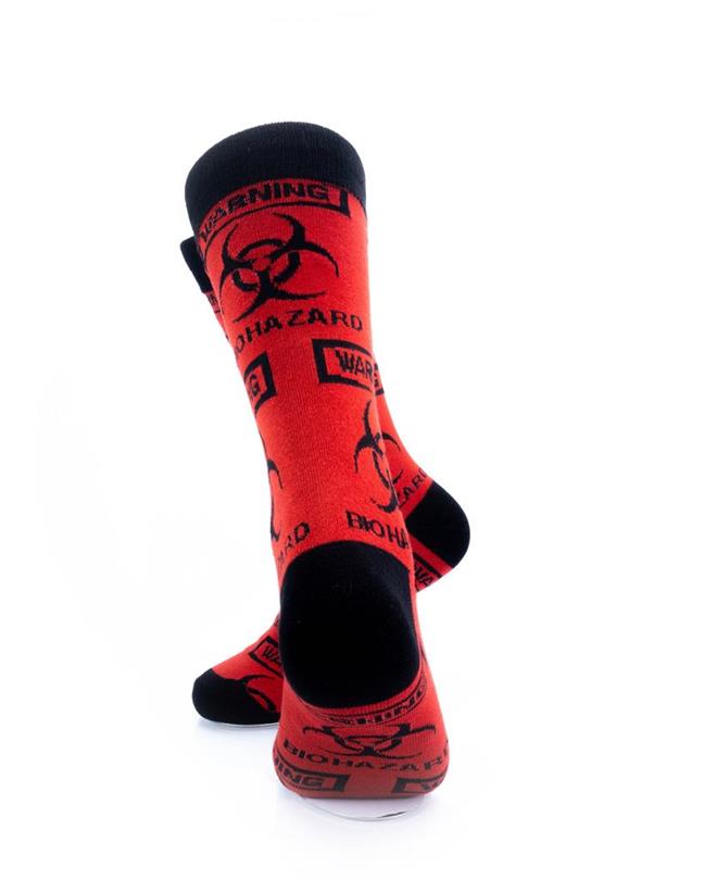 cooldesocks bio hazard crew socks rear view image