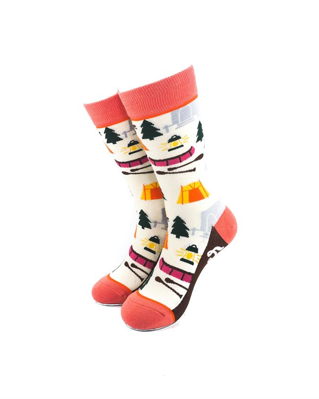 cooldesocks ladies camper crew socks front view image