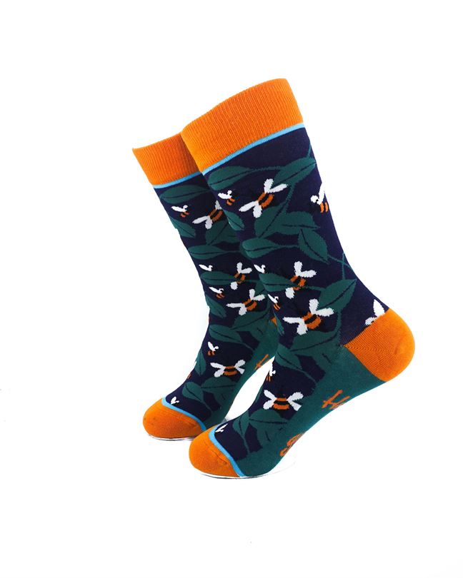 cooldesocks ladies honey garden crew socks left view image