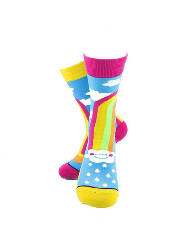 cooldesocks ladies rainbow crew socks cover image