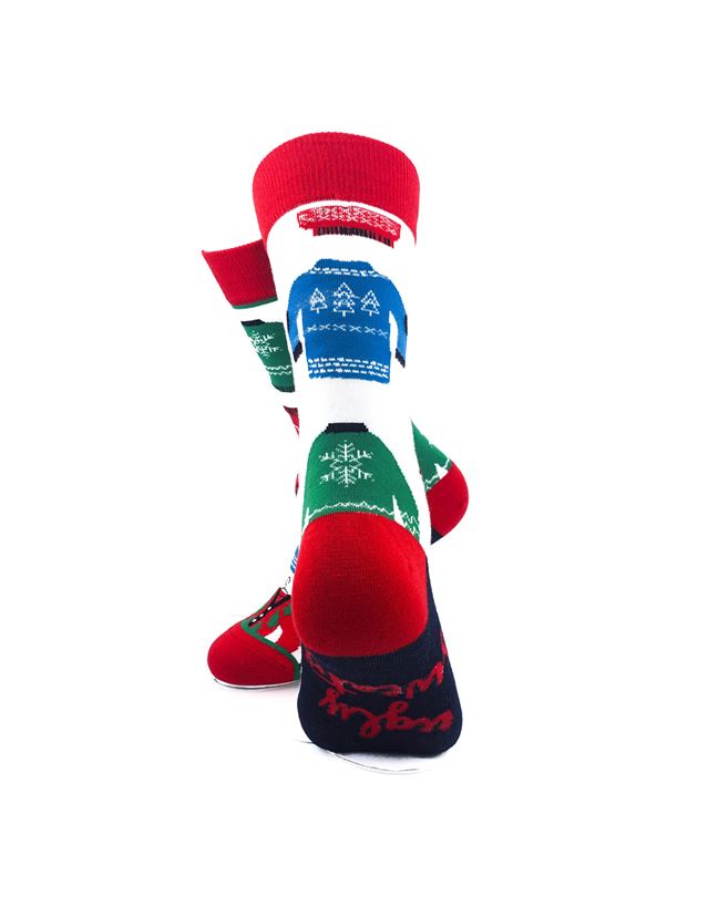 cooldesocks ladies ugly sweater crew socks rear view image