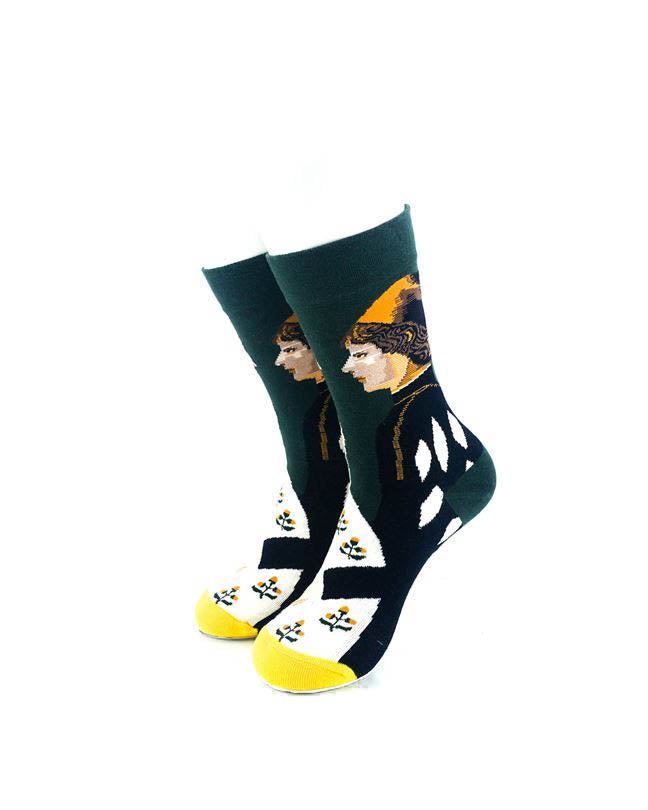 cooldesocks medieval royalty quarter socks front view image