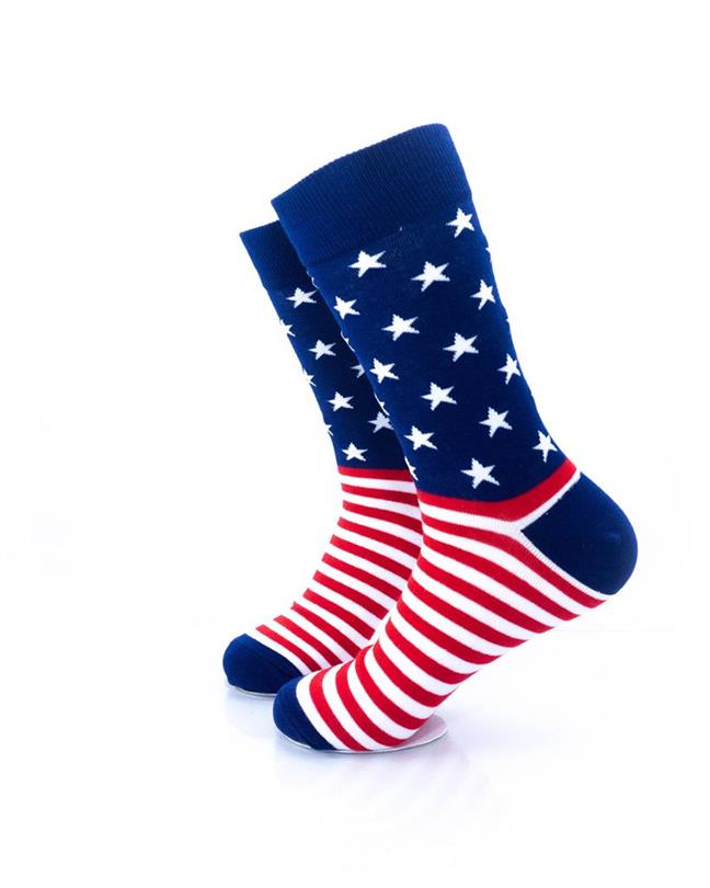 cooldesocks star spangled stripes crew socks left view image