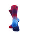 cooldesocks striped retro red blue crew socks rear view image