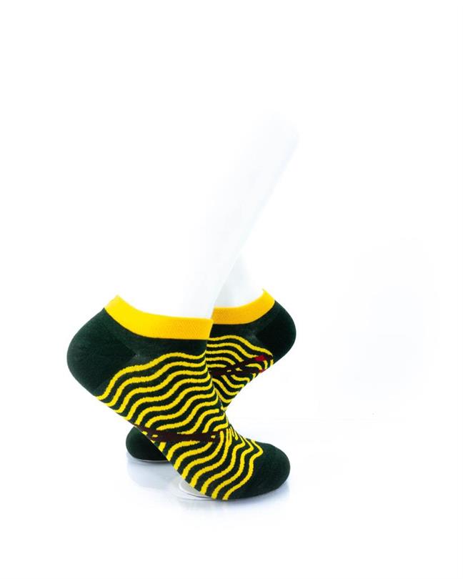 cooldesocks yellow ripples ankle socks right view image